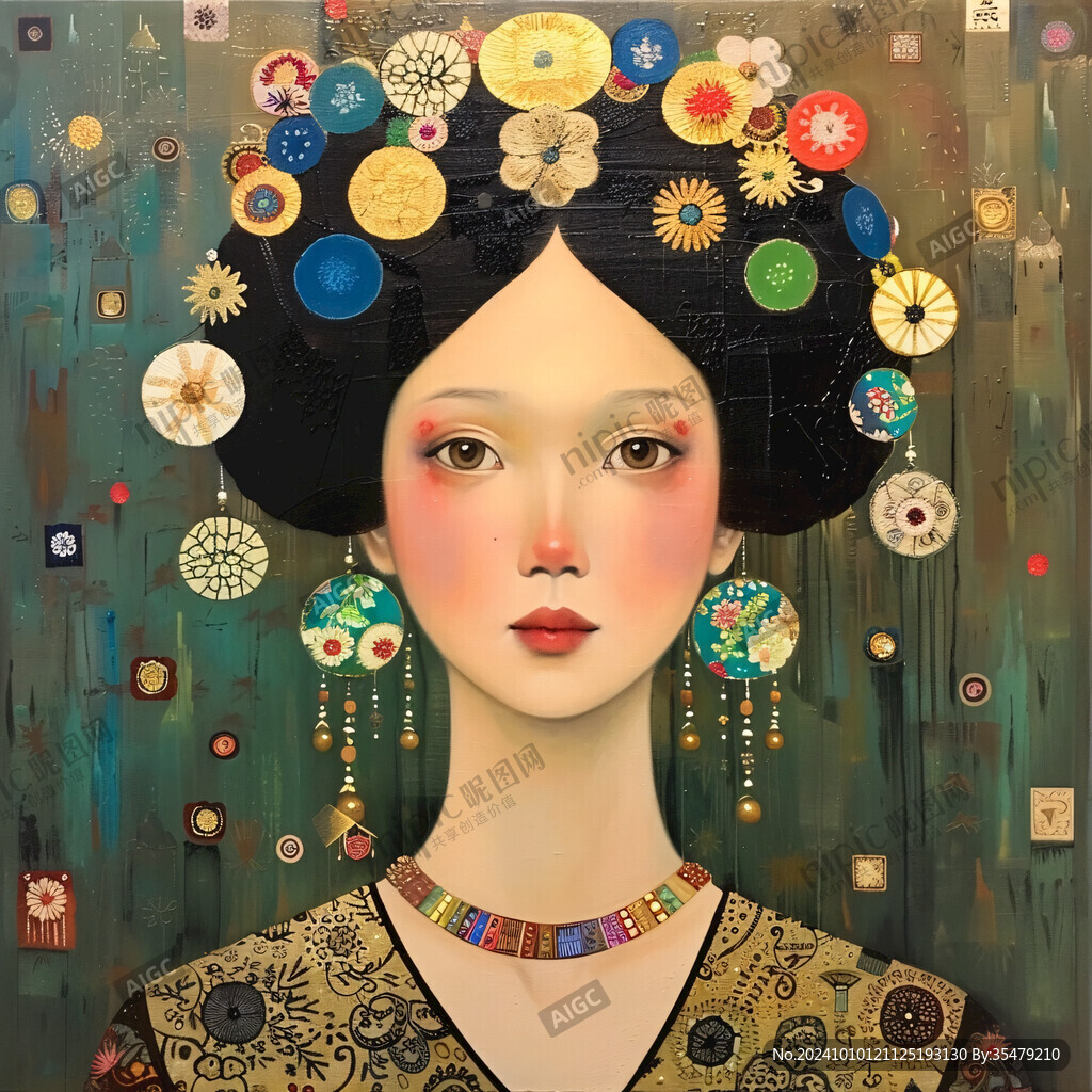 民族女孩原創(chuàng)插畫(huà)