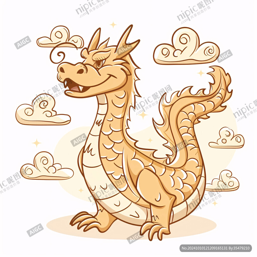 卡通辰龍生肖龍
