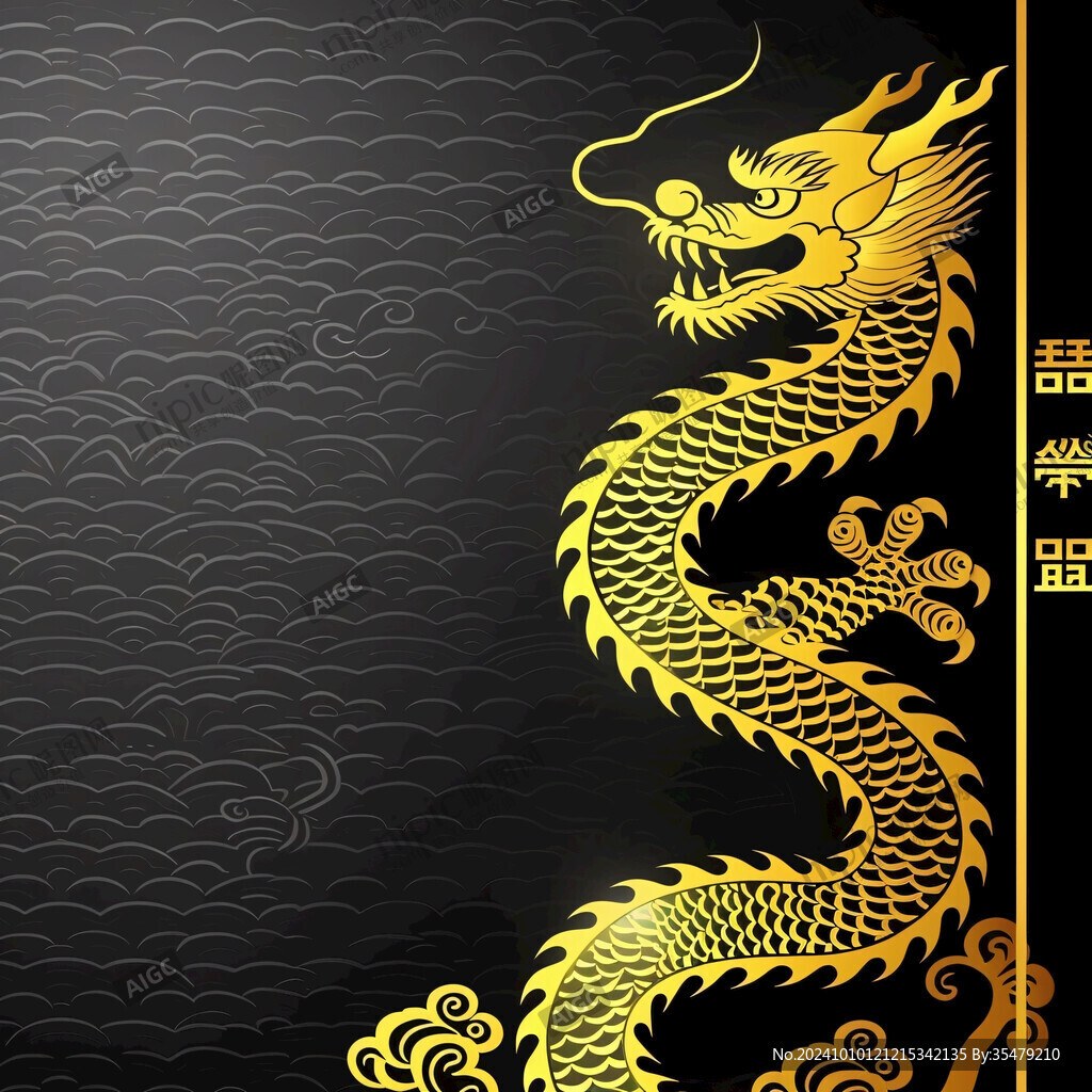 龍年高端大氣圖案