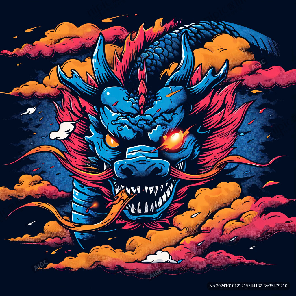 龍國潮插畫