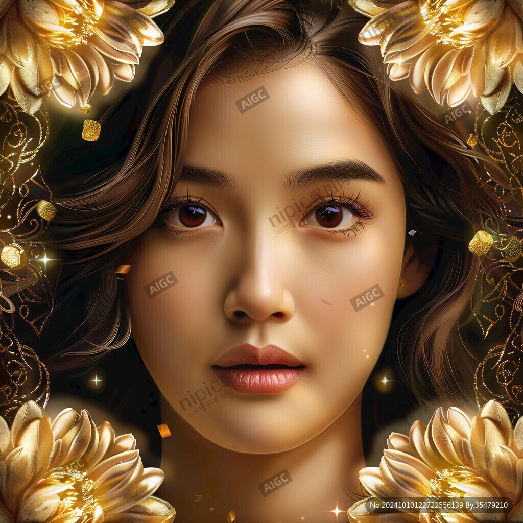 美女插畫(huà)海報(bào)