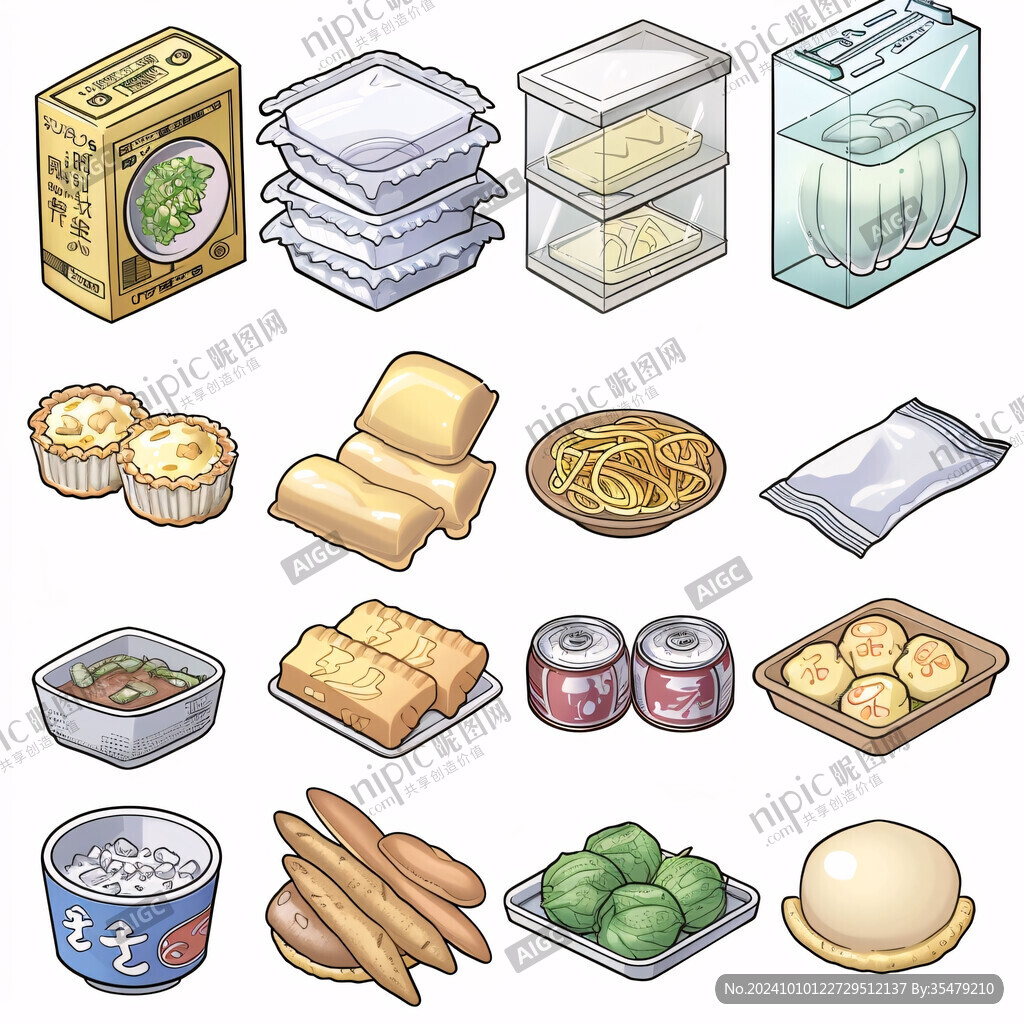 卡通食品素材
