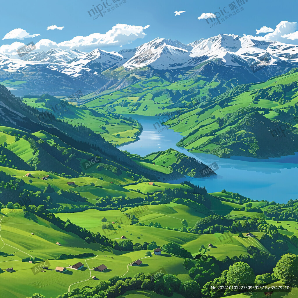 新西蘭插畫宣傳背景