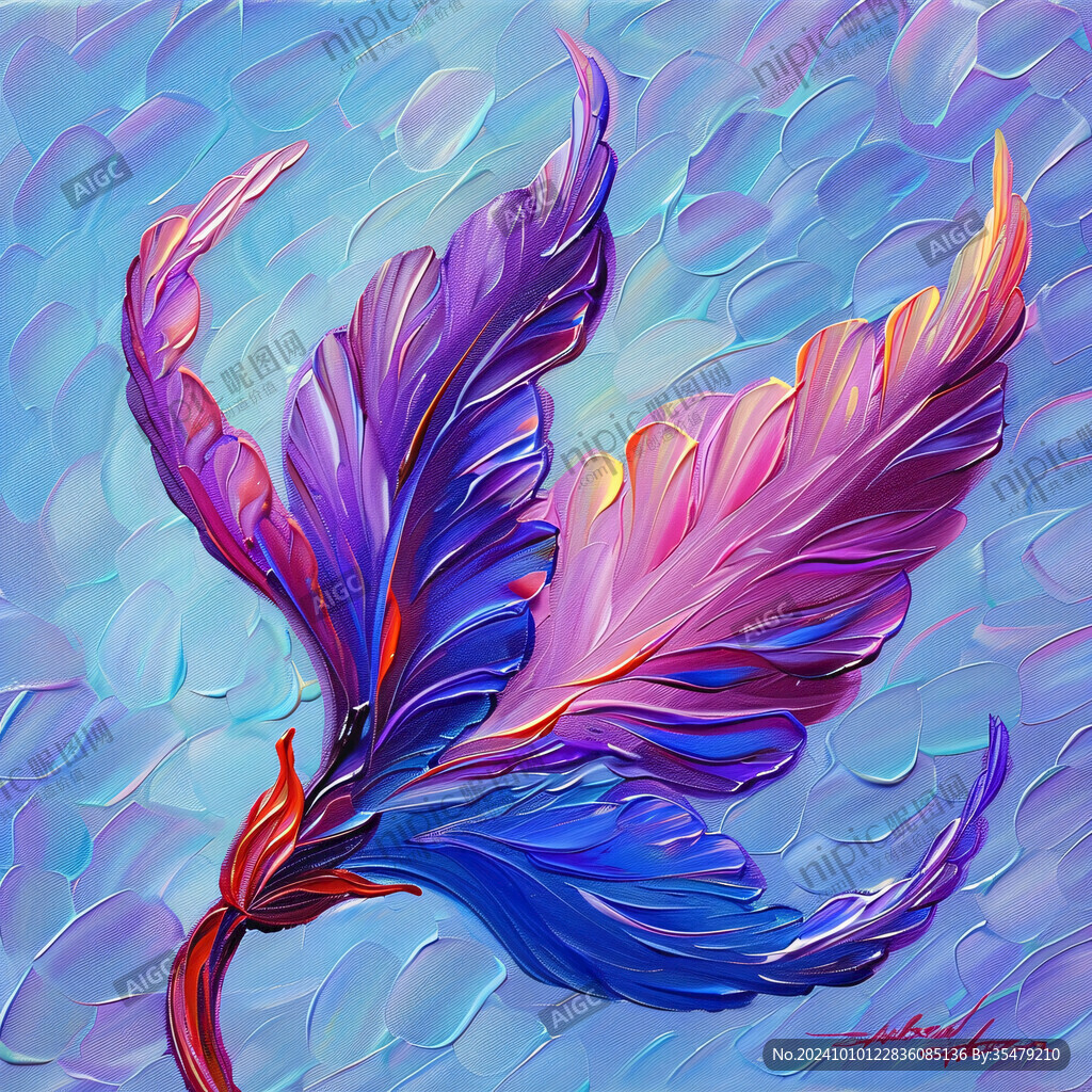 鳳尾抽象畫
