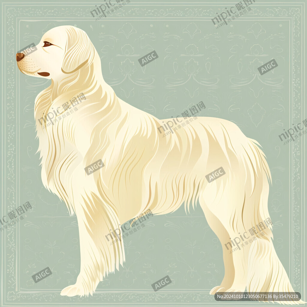 金毛犬插畫