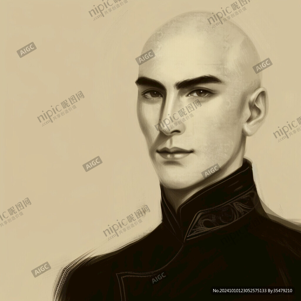 清朝人物型男文創(chuàng)插畫