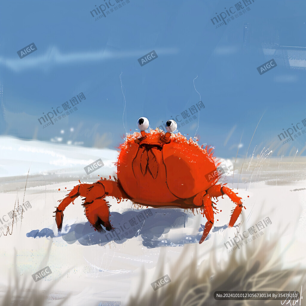 寄居蟹插畫