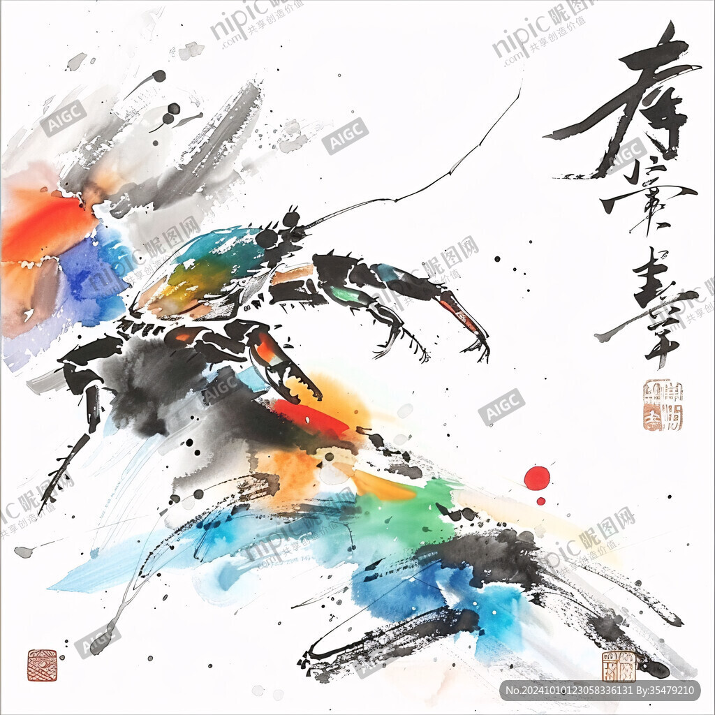 水墨裝飾畫馬