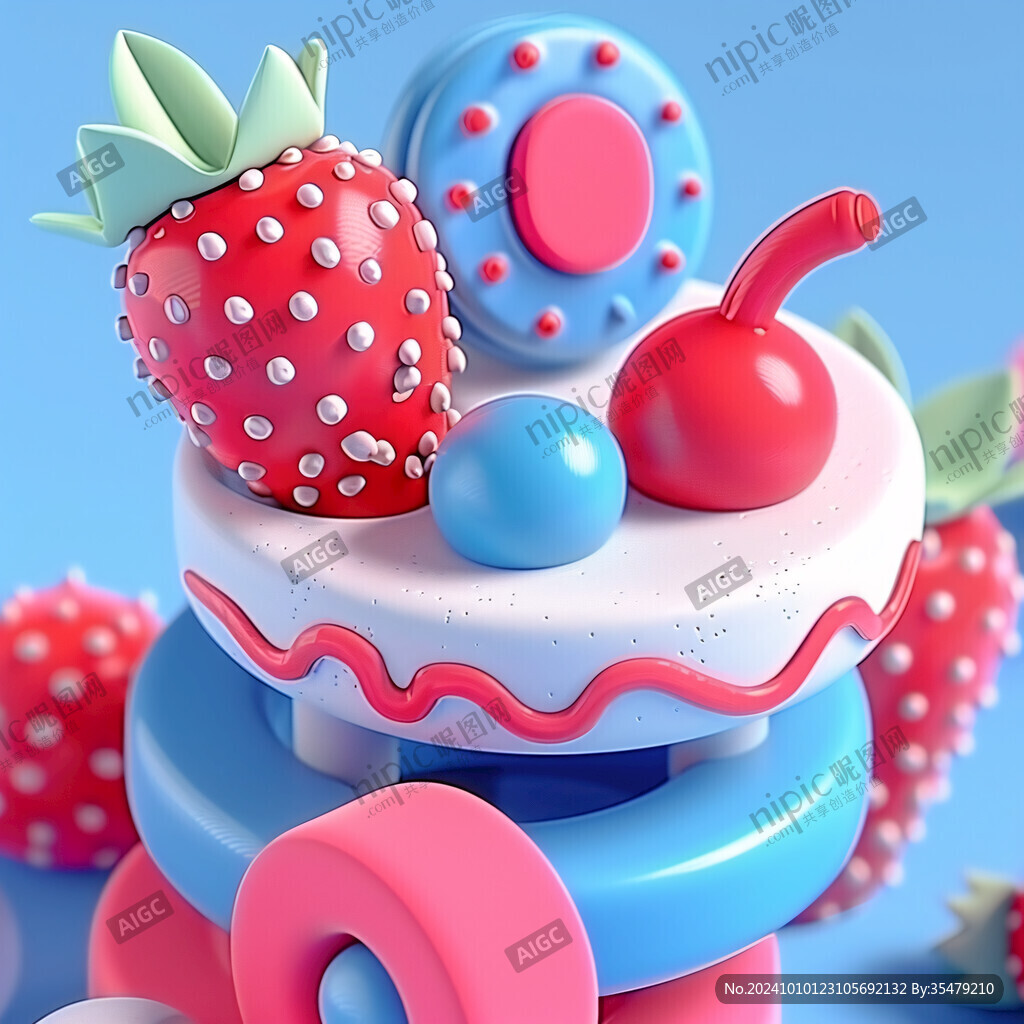 3d蛋糕元素