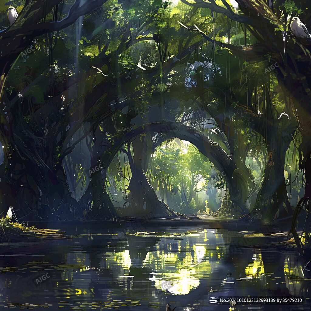 奇幻森林插畫