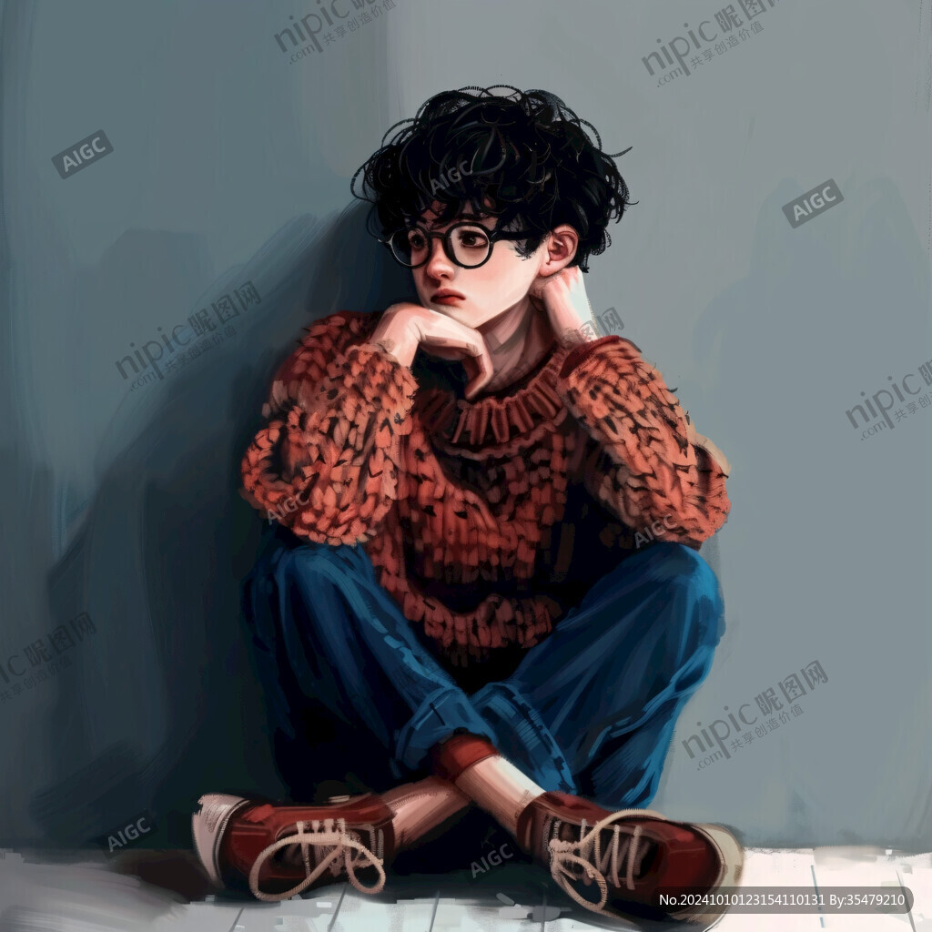 男孩人物插畫