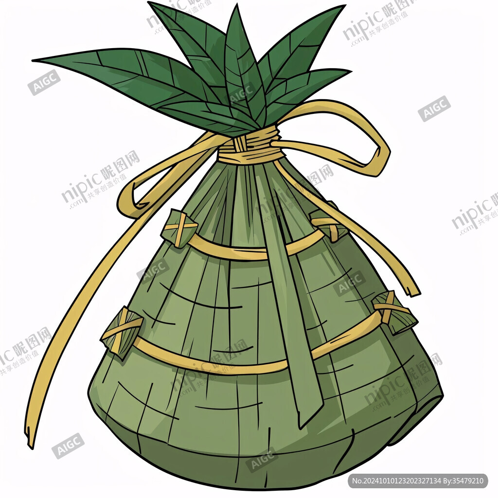 手繪竹子粽子