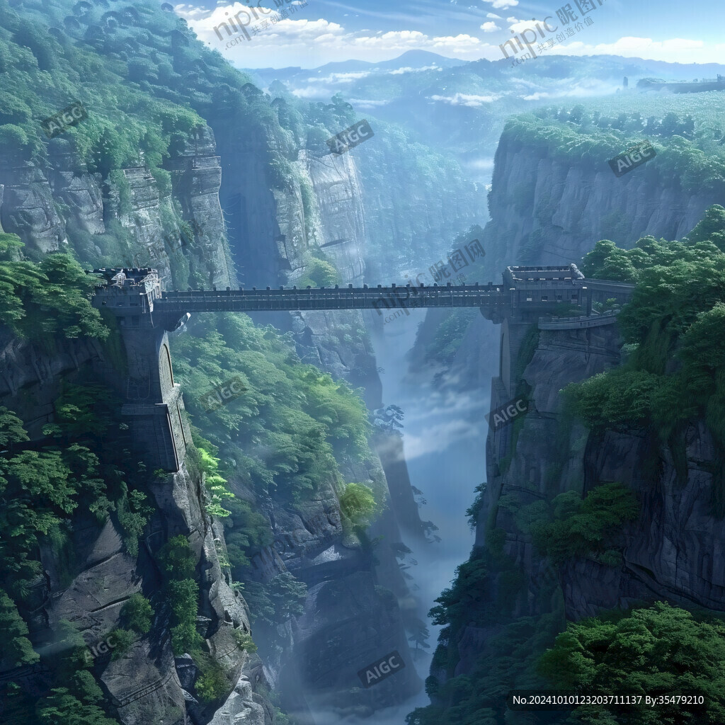 峽谷深處的高橋