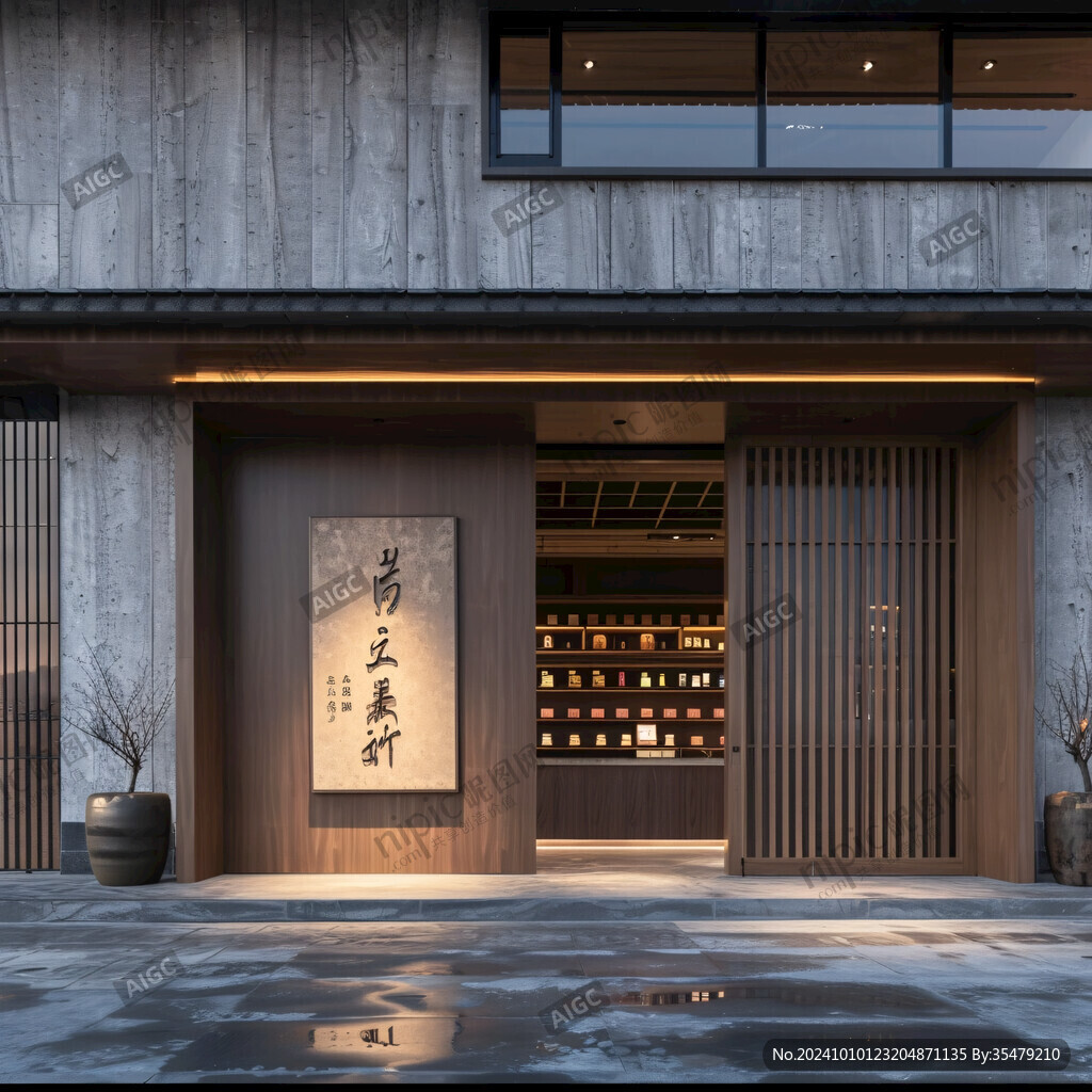 會所茶室店面門頭設(shè)計