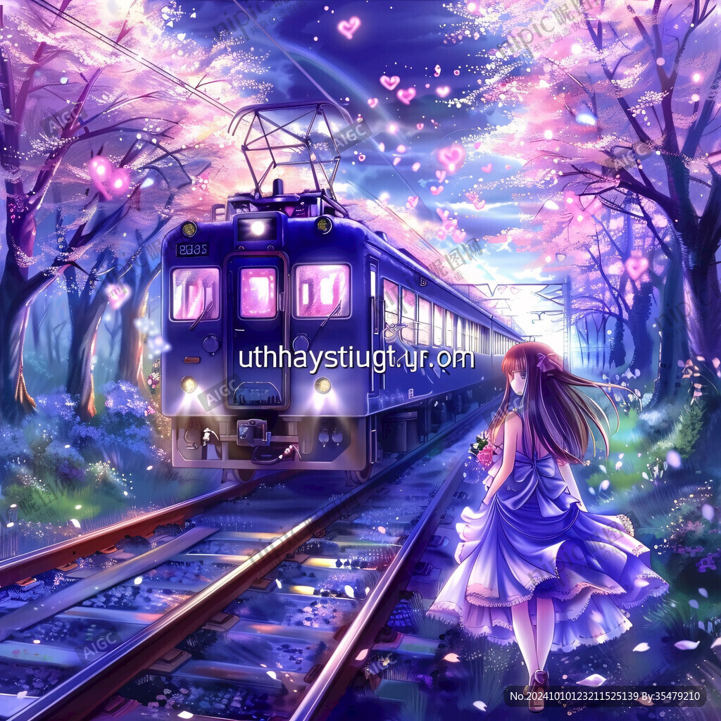 離別的車站繪畫