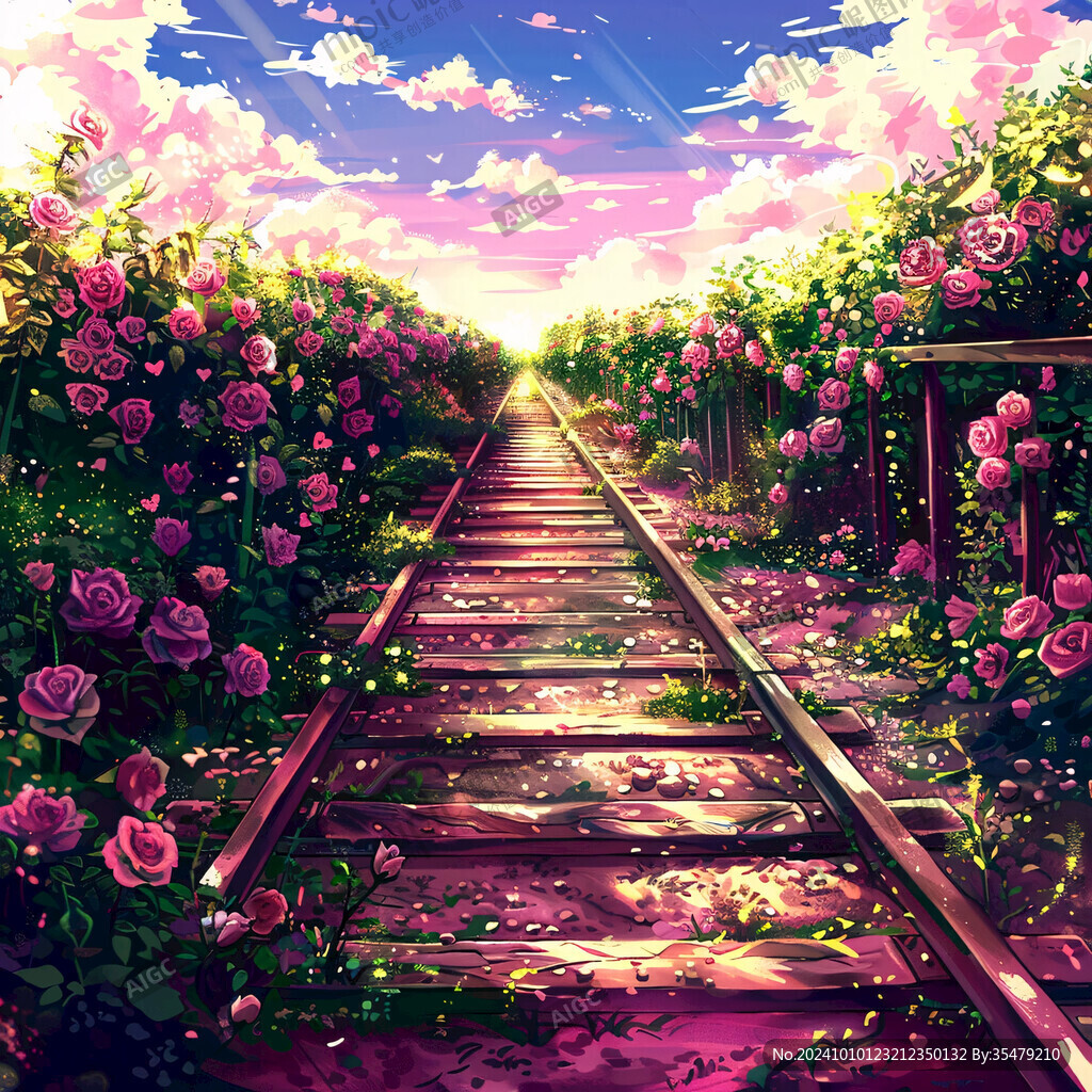 唯美薔薇花小路