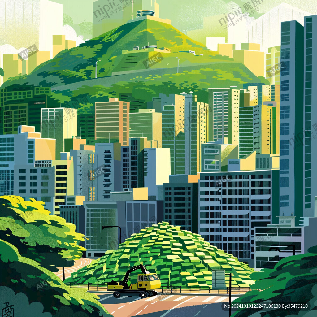 東北地區(qū)城市建筑插畫