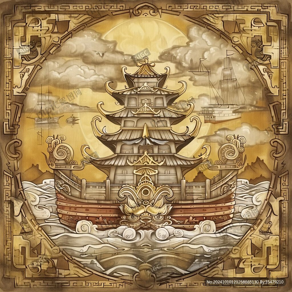 萬壽塔插畫