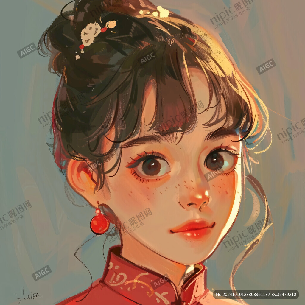 格格頭像插畫