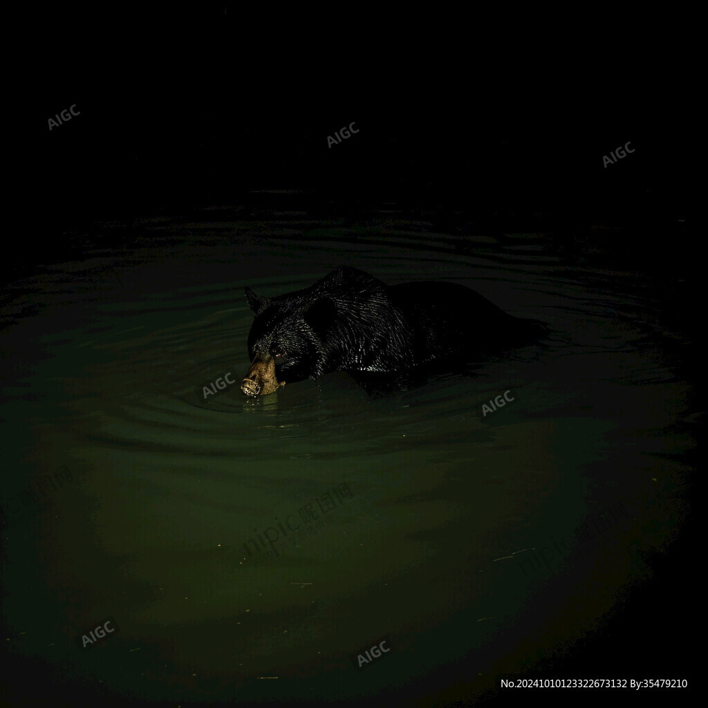 浮在水面的河馬