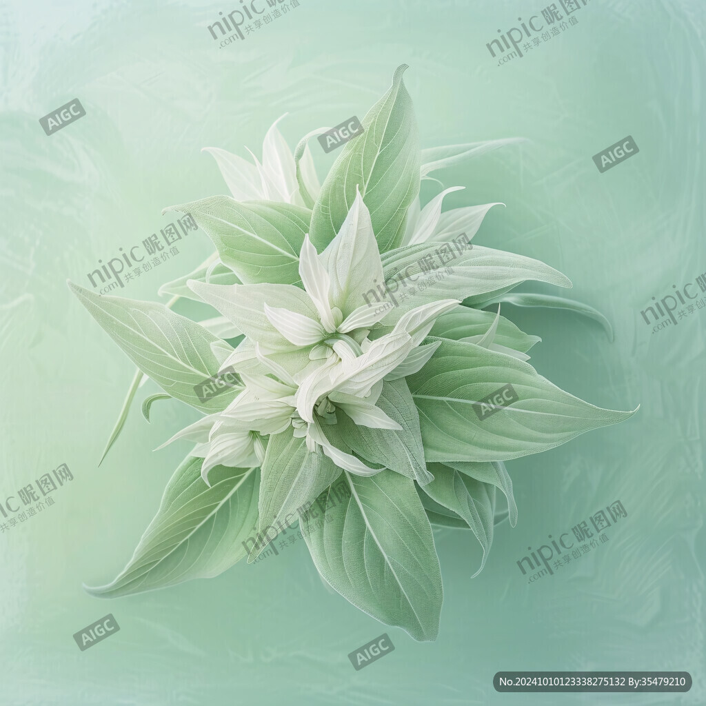 玉簪花插畫
