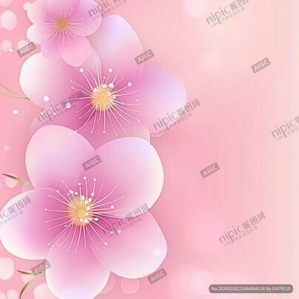 粉色花背景素材