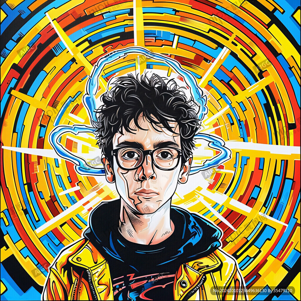 科技男插畫