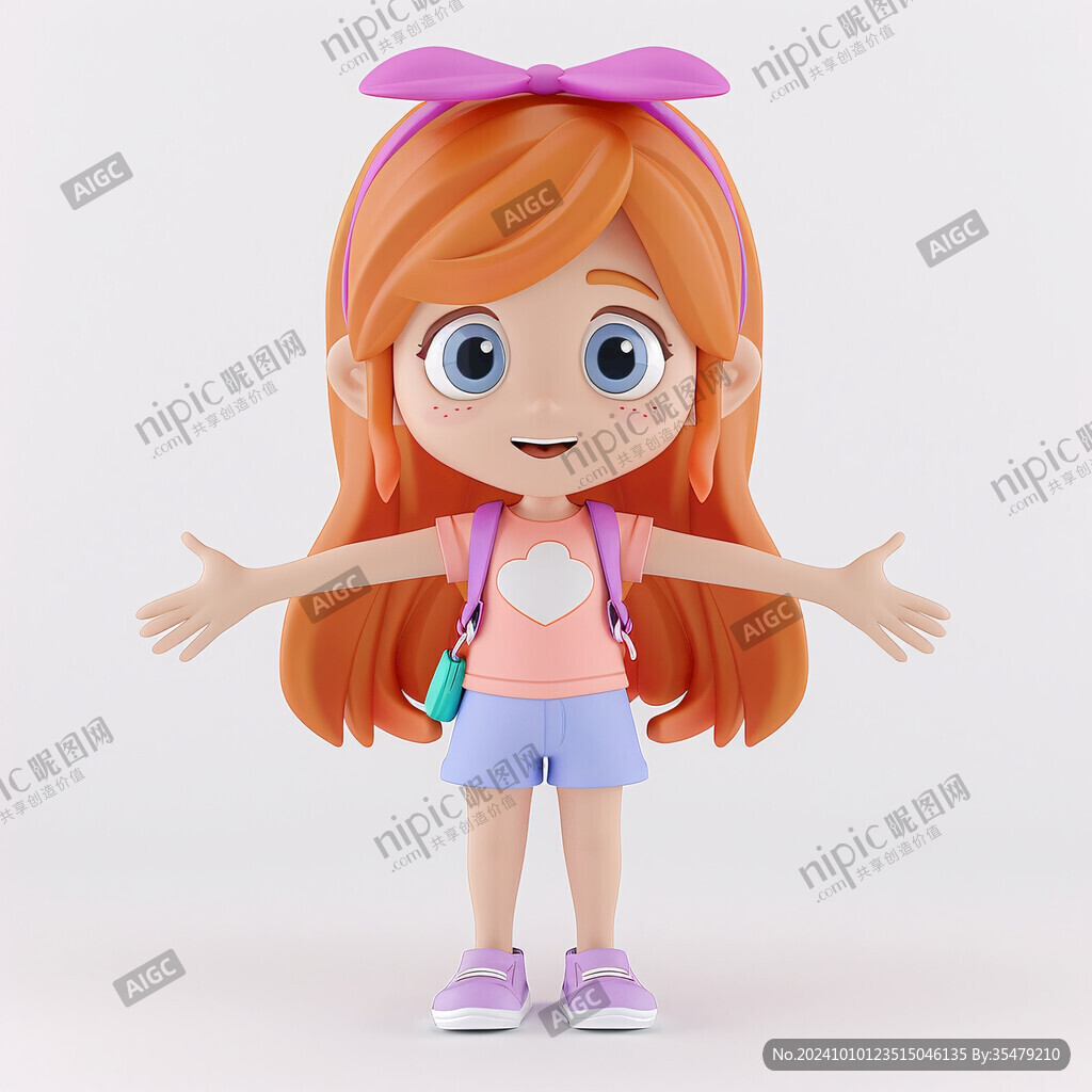 卡通人物小女孩