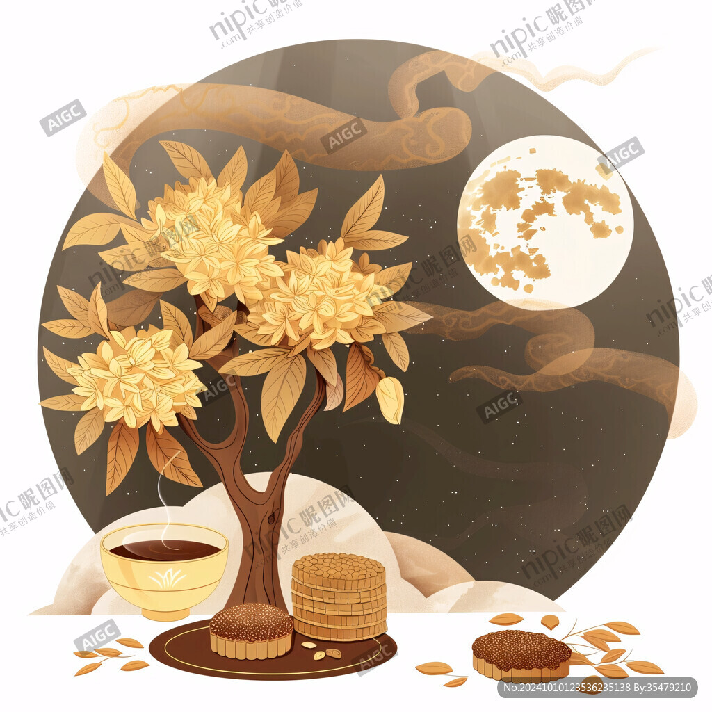 中秋靜物插畫(huà)