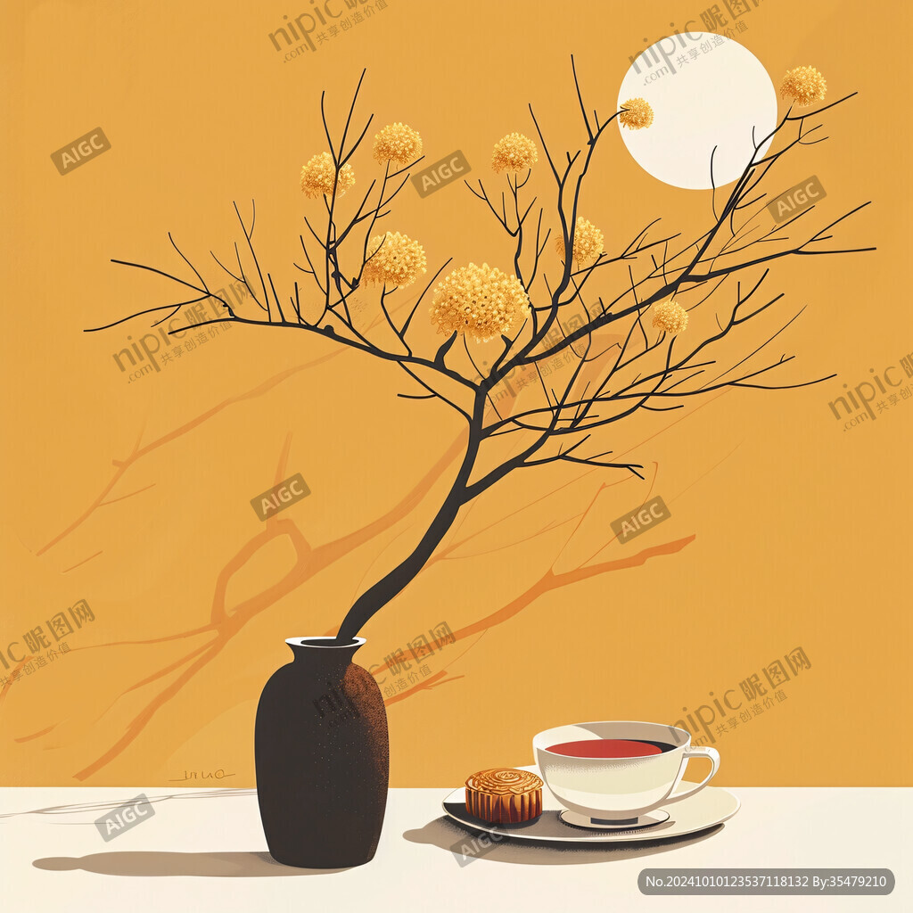 枇杷茶插畫