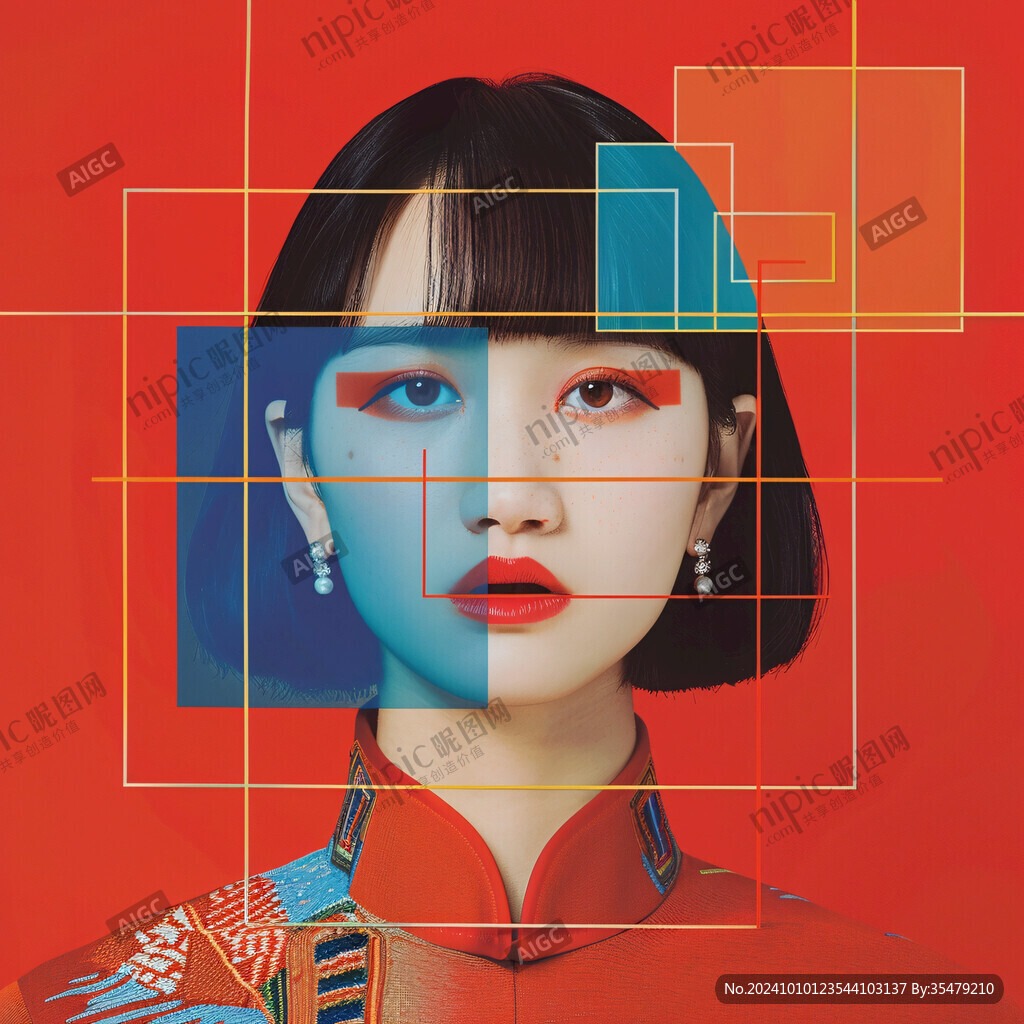 國潮女孩海報