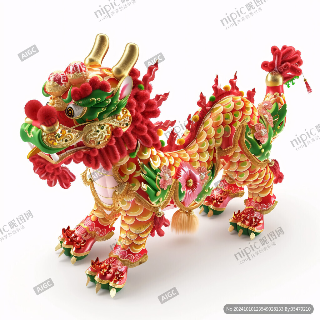 喜迎龍年立體造型
