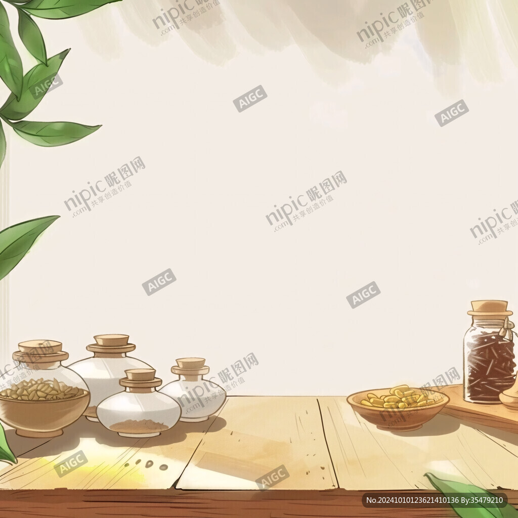 中藥罐子插畫