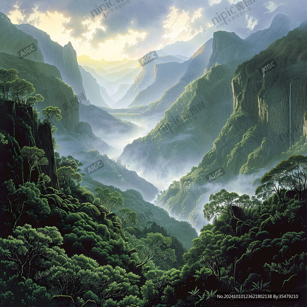 山谷風景畫
