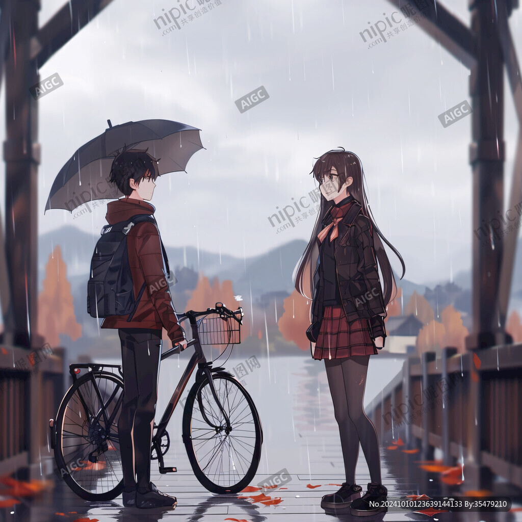 雨中的兩個人
