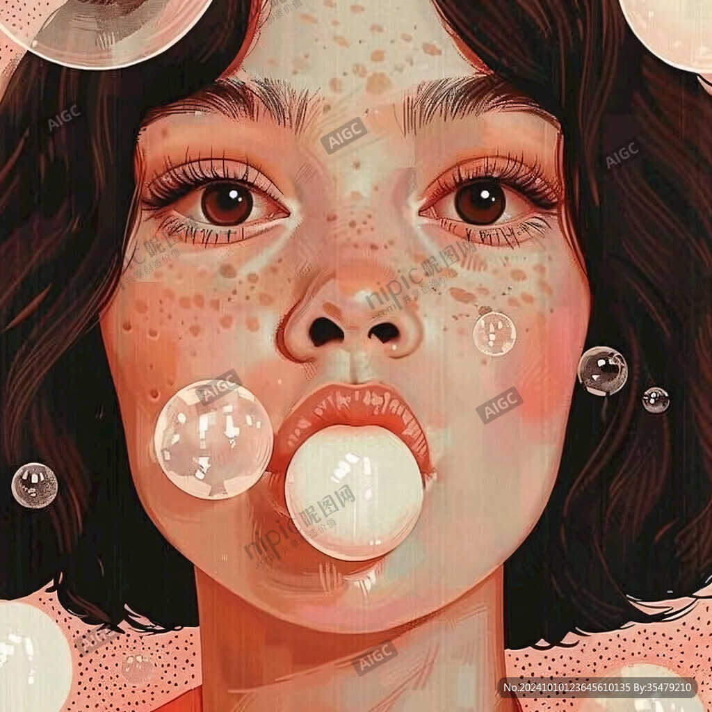 少女海報插畫