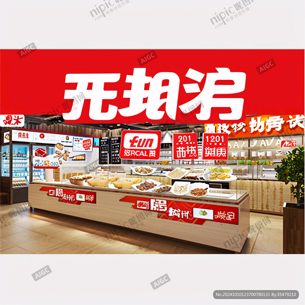 餐飲檔口效果圖模型