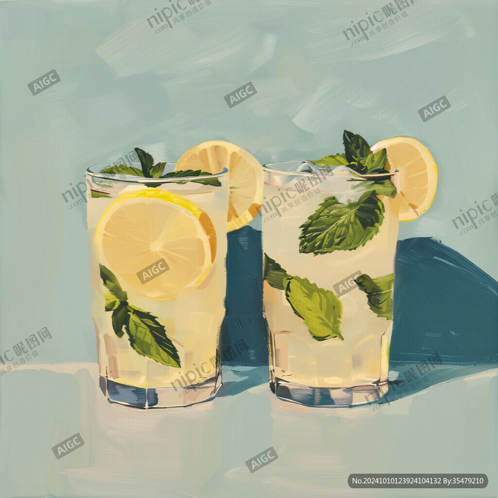 夏季冰飲插畫