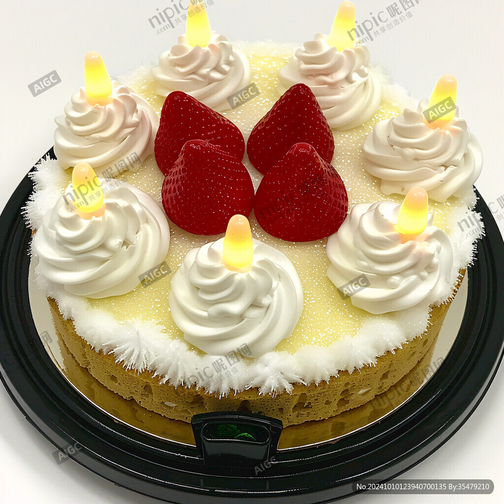 奶油生日蛋糕模型
