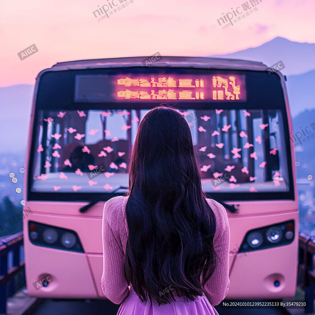 公交車上的背影