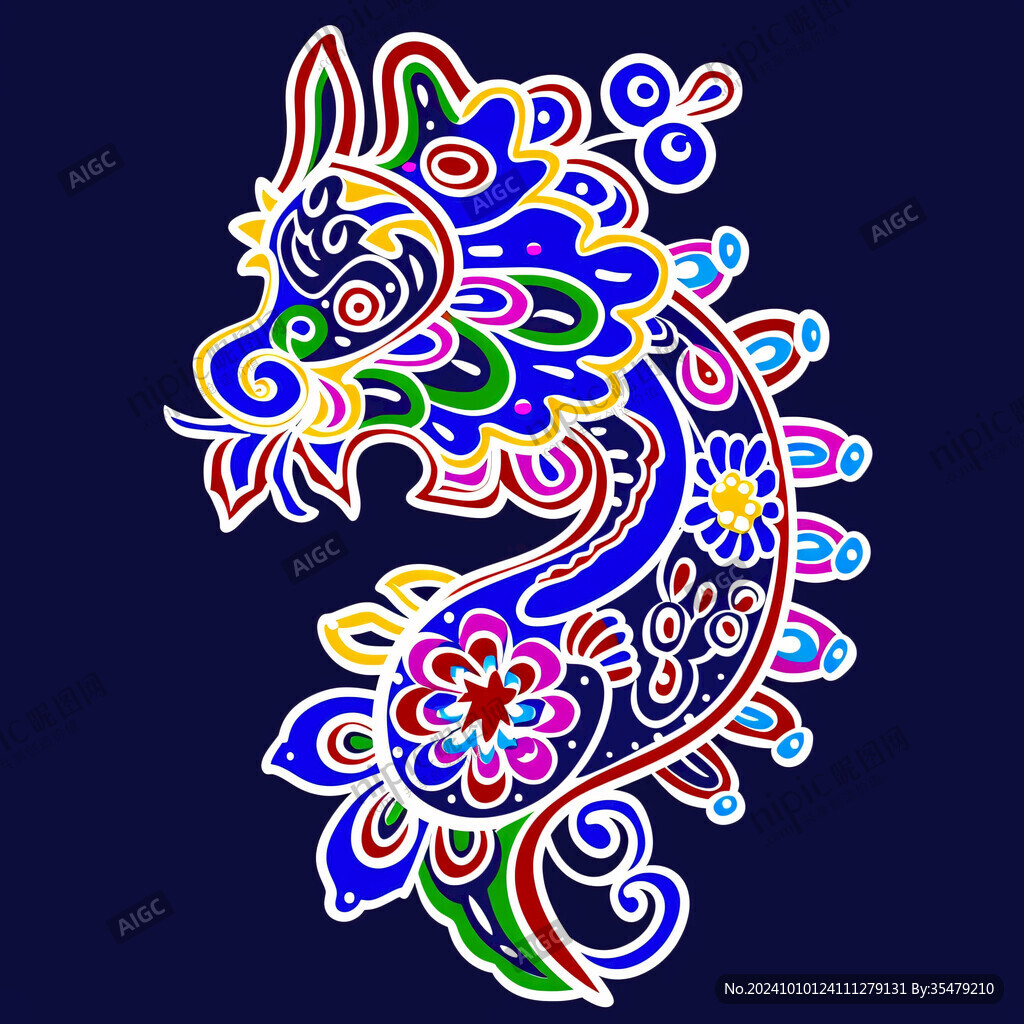 龍年年年有余插畫