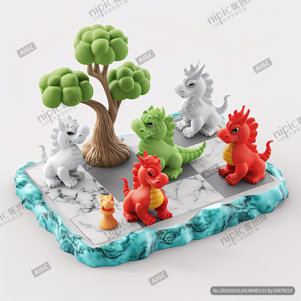 龍年雕塑美陳小品