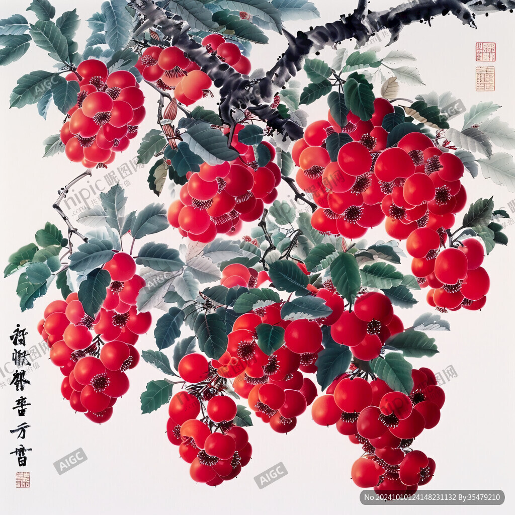 國(guó)畫(huà)山楂