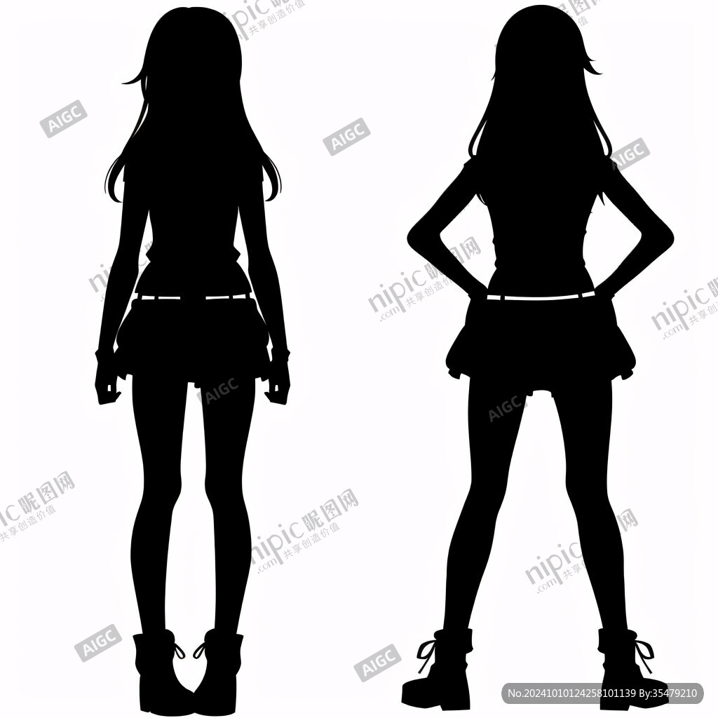 女生減肥剪影