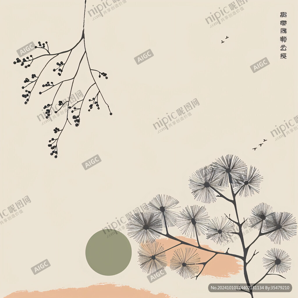 野菊花插畫