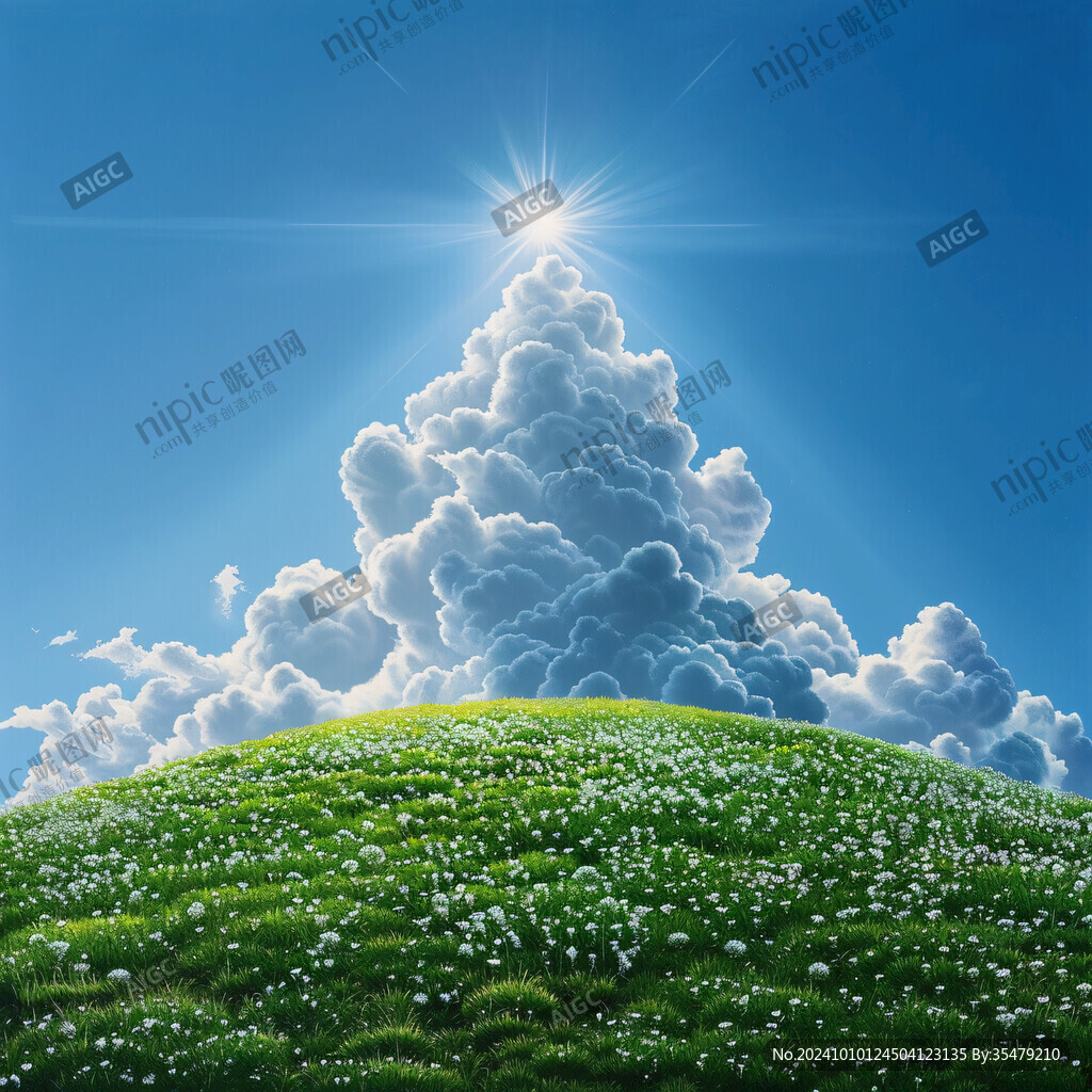 陽(yáng)光晴朗風(fēng)景插畫
