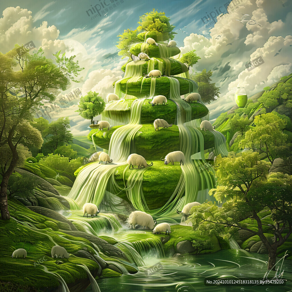 3d風(fēng)景膨脹圖案