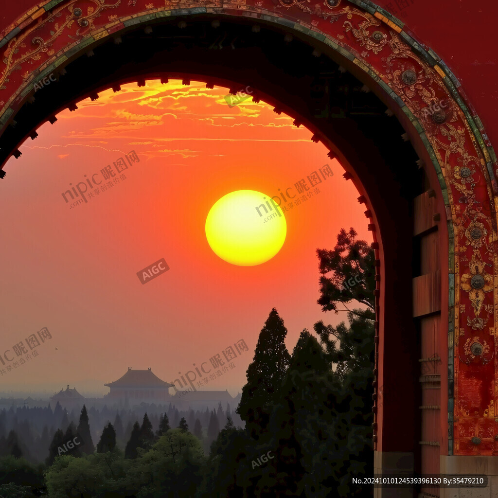 神武門夕陽