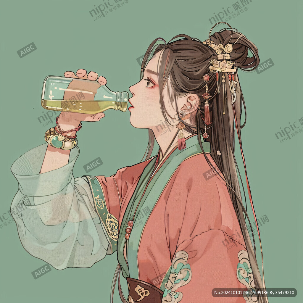 古裝女孩插畫