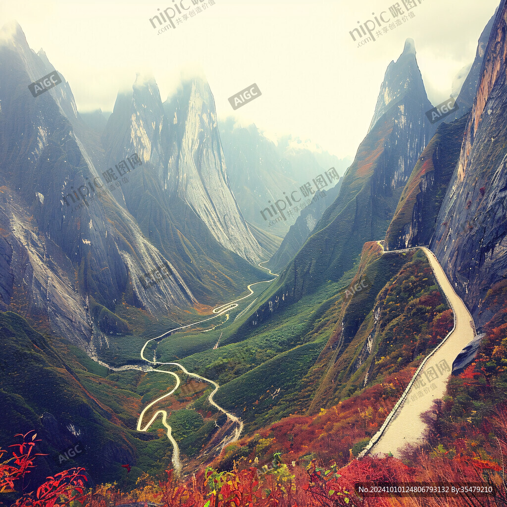 山區道路山區地形
